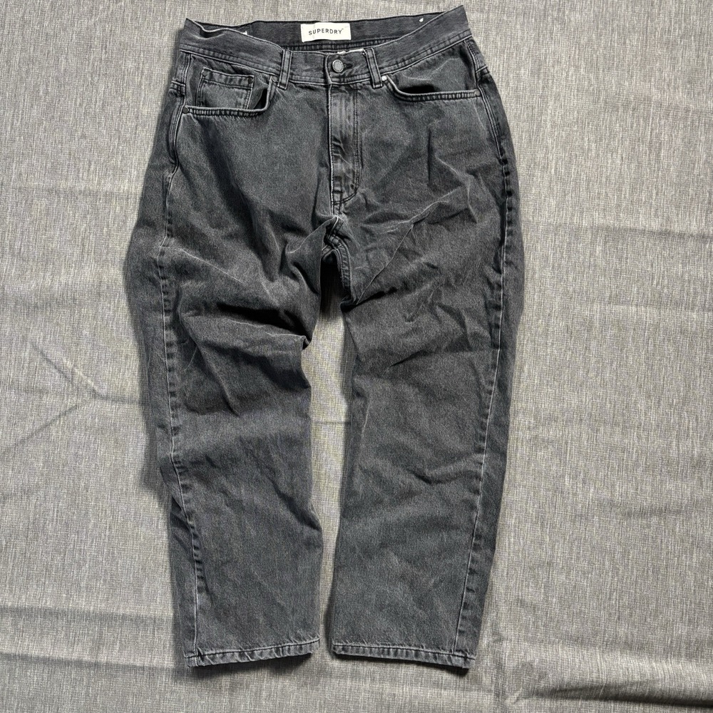 Superdry Black  High-Rise Straight Jeans - 29x30 - Picture 2 of 8